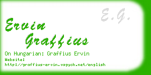 ervin graffius business card